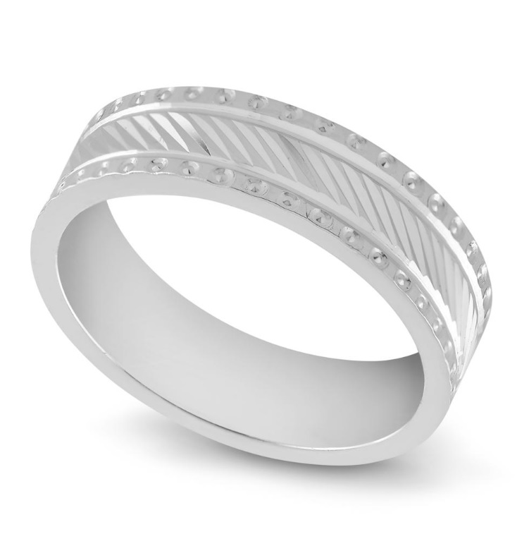 Silver Ring, silver band for Men