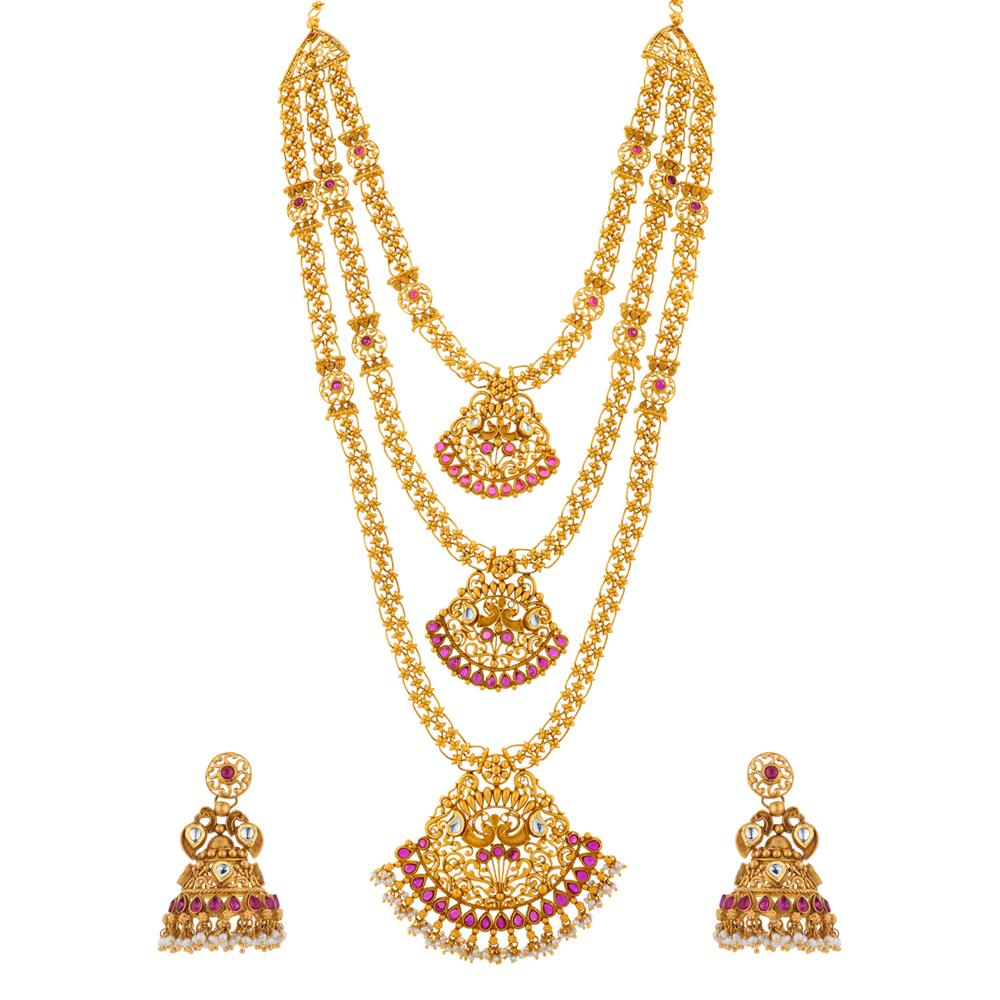 Gold Layered Necklace By Reliance Jewels
