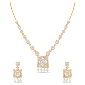 18 kt Gold & Diamond Necklace set