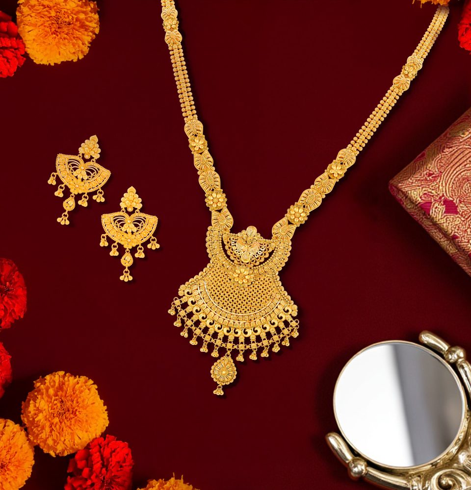 22kt gold bridal necklace sets