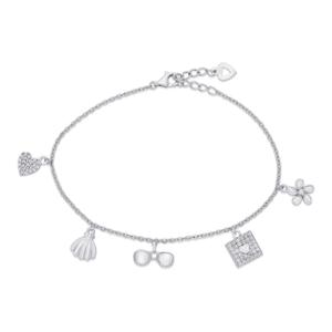 Silver charms bracelet with customizable charms